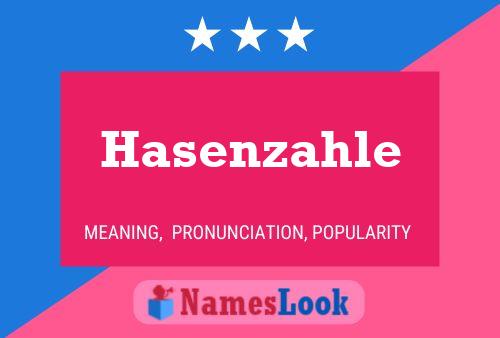 Hasenzahle Namensposter