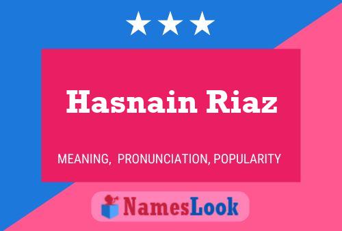 Hasnain Riaz Namensposter