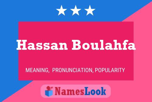 Hassan Boulahfa Namensposter