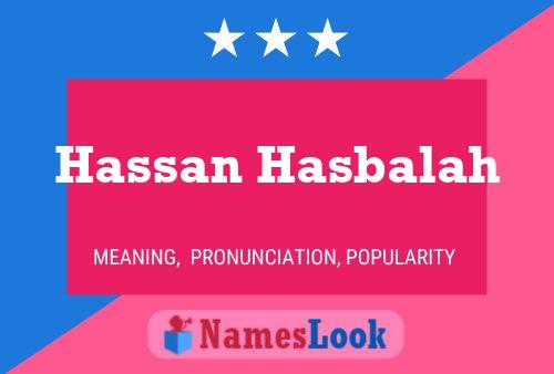 Hassan Hasbalah Namensposter