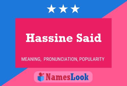 Hassine Said Namensposter