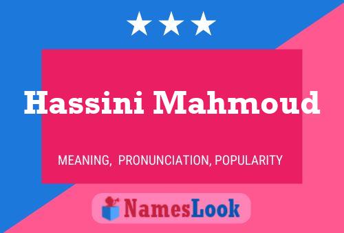 Hassini Mahmoud Namensposter