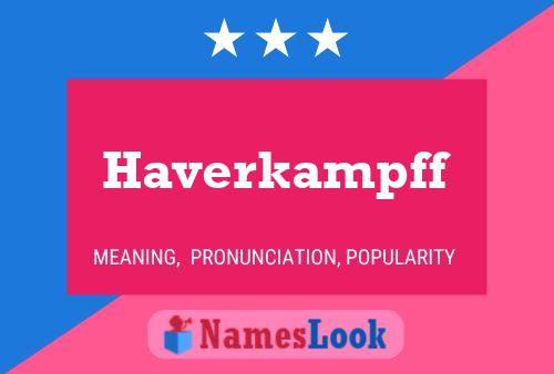 Haverkampff Namensposter