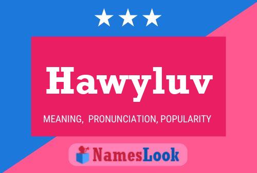 Hawyluv Namensposter