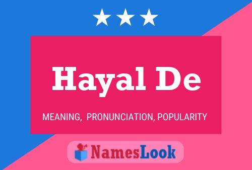 Hayal De Namensposter