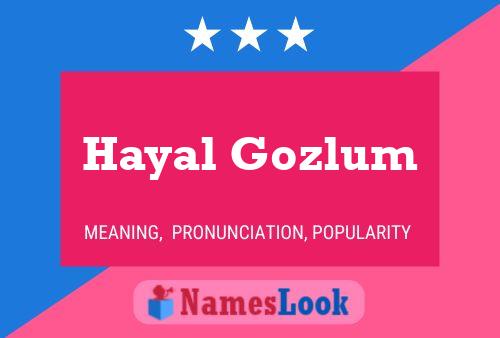 Hayal Gozlum Namensposter