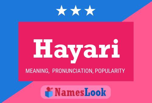 Hayari Namensposter