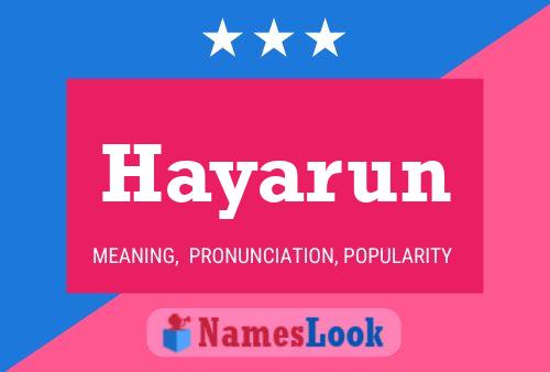 Hayarun Namensposter