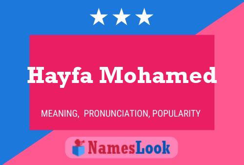 Hayfa Mohamed Namensposter