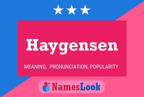 Haygensen Namensposter