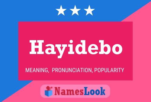 Hayidebo Namensposter