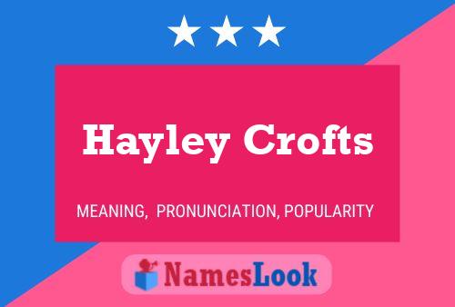 Hayley Crofts Namensposter