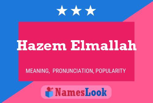 Hazem Elmallah Namensposter