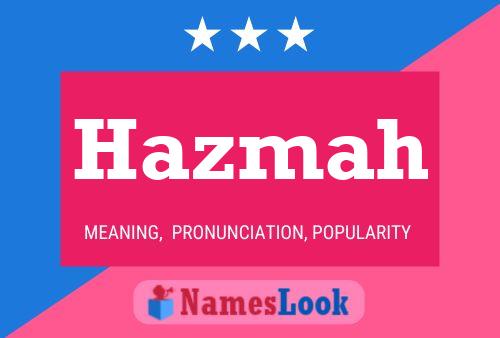 Hazmah Namensposter