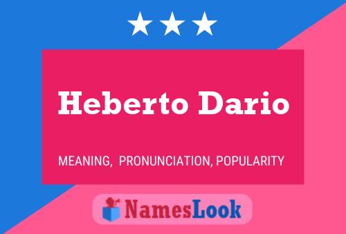 Heberto Dario Namensposter