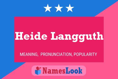 Heide Langguth Namensposter