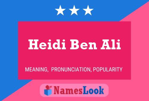 Heidi Ben Ali Namensposter