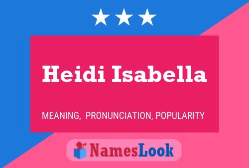 Heidi Isabella Namensposter