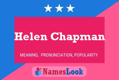 Helen Chapman Namensposter