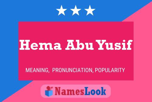 Hema Abu Yusif Namensposter