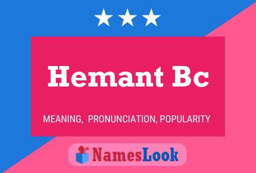 Hemant Bc Namensposter