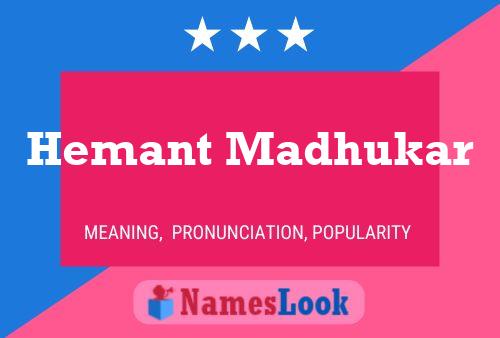 Hemant Madhukar Namensposter