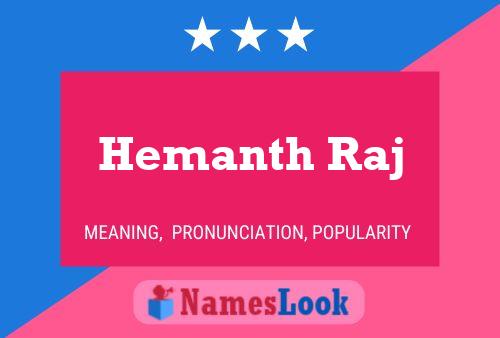 Hemanth Raj Namensposter