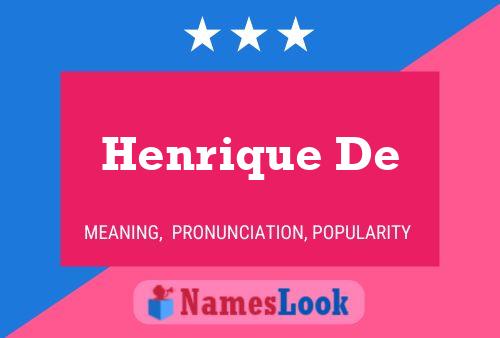 Henrique De Namensposter