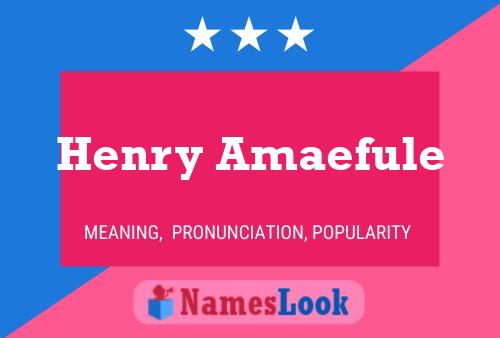 Henry Amaefule Namensposter