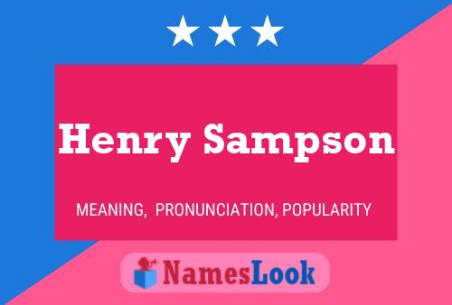 Henry Sampson Namensposter