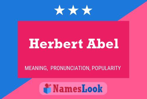 Herbert Abel Namensposter