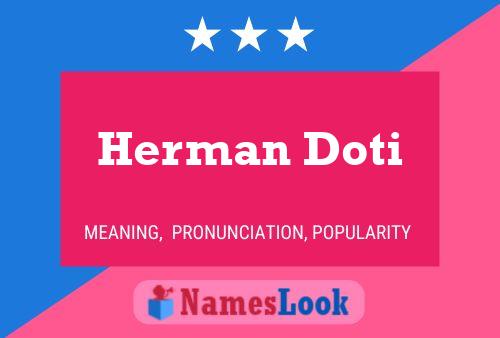 Herman Doti Namensposter