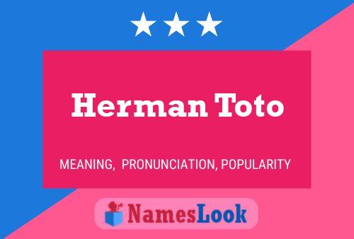 Herman Toto Namensposter