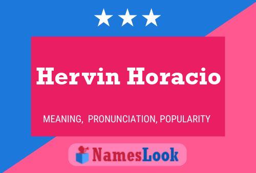 Hervin Horacio Namensposter