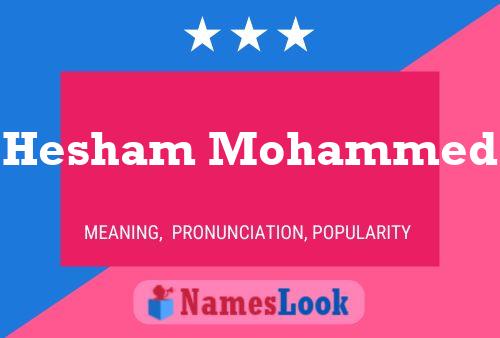 Hesham Mohammed Namensposter