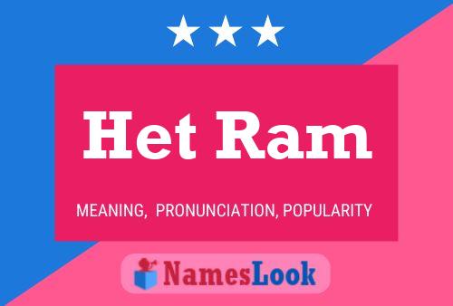 Het Ram Namensposter