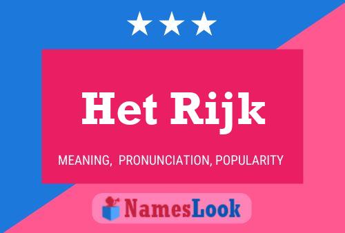 Het Rijk Namensposter