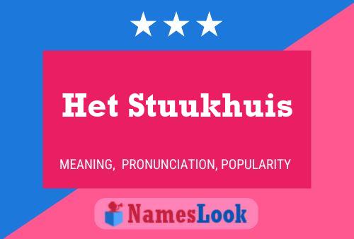 Het Stuukhuis Namensposter