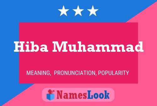 Hiba Muhammad Namensposter