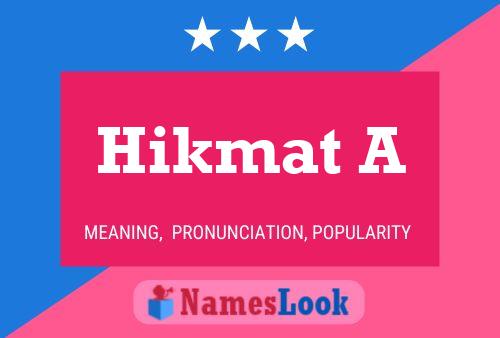 Hikmat A Namensposter