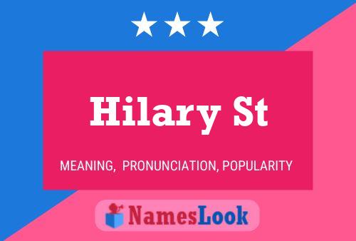 Hilary St Namensposter