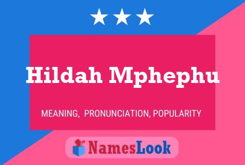 Hildah Mphephu Namensposter