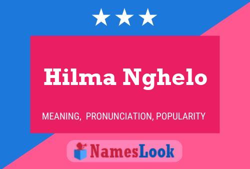 Hilma Nghelo Namensposter