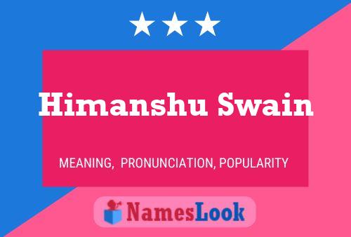 Himanshu Swain Namensposter