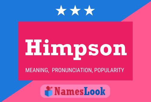 Himpson Namensposter