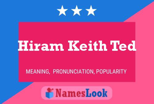 Hiram Keith Ted Namensposter