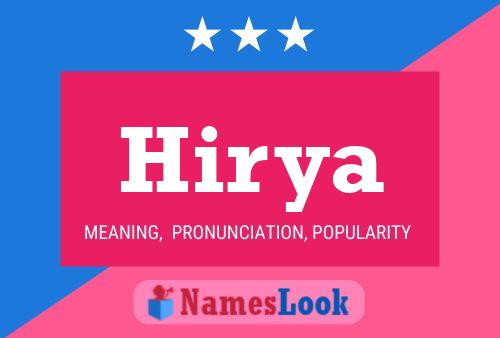 Hirya Namensposter