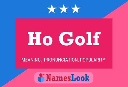 Ho Golf Namensposter