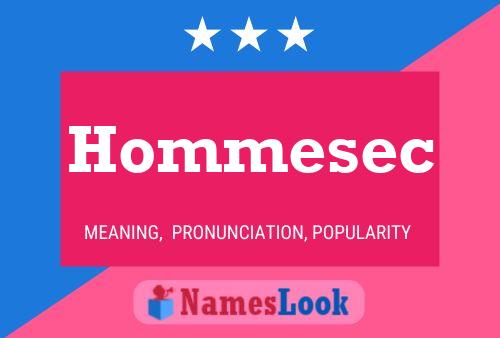 Hommesec Namensposter