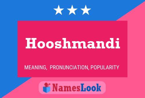 Hooshmandi Namensposter